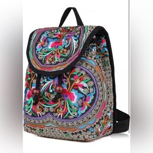 Embroidered Purse backpack